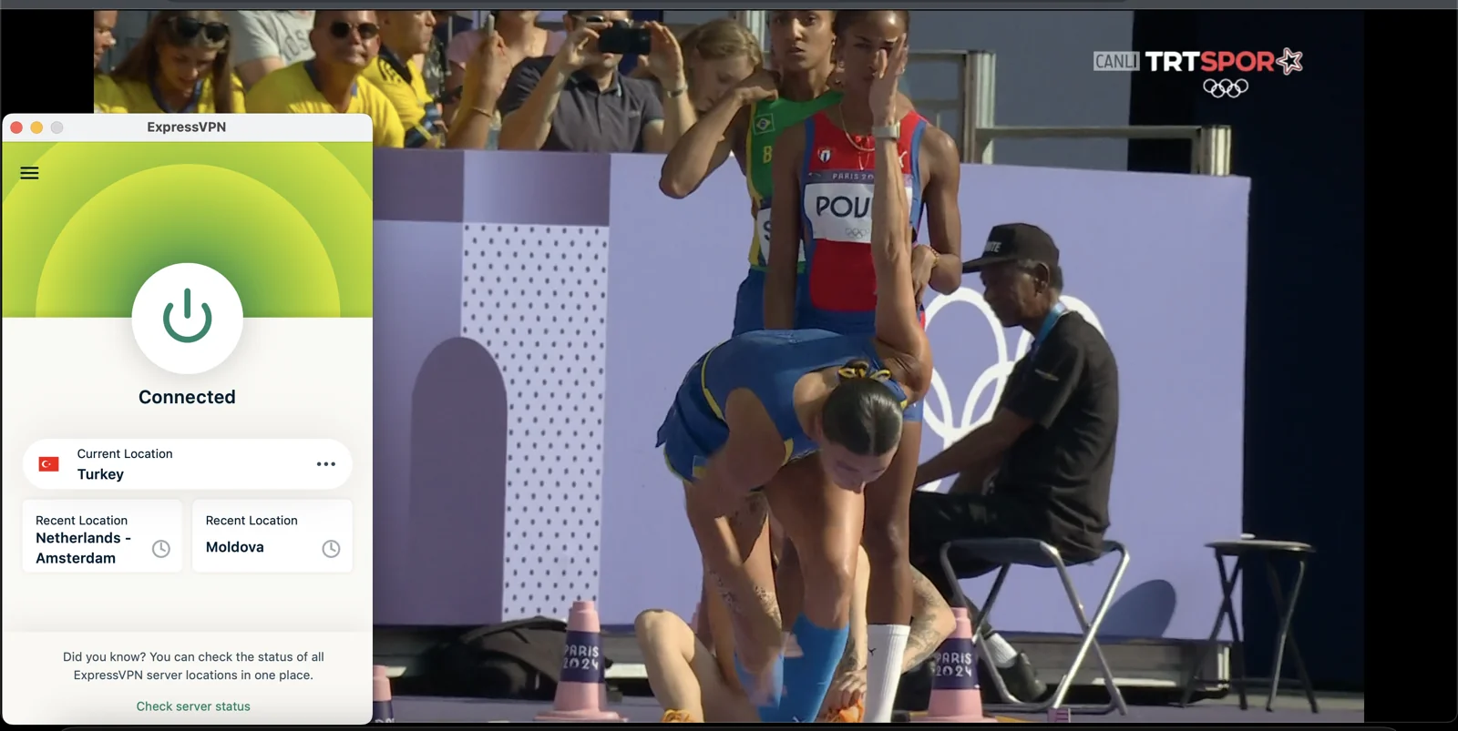 ExpressVPN ile Türkiye sunucularına bağlanarak tabii'yi engelsiz bir şekilde izleyebilirsiniz.