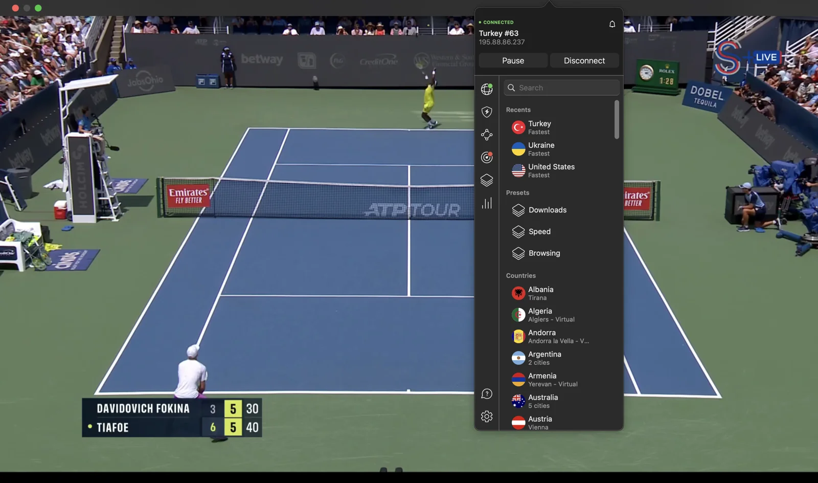 NordVPN, S Sport Plus'ı yurt dışından izlemek isteyenler için iyi bir alternatif.