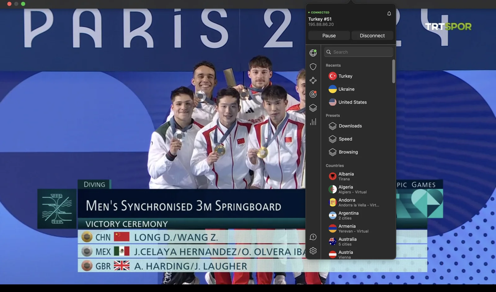 NordVPN Türkiye sunucuları da tabii'yi yurt dışından izlemek için kullanabileceğiniz bir alternatif.
