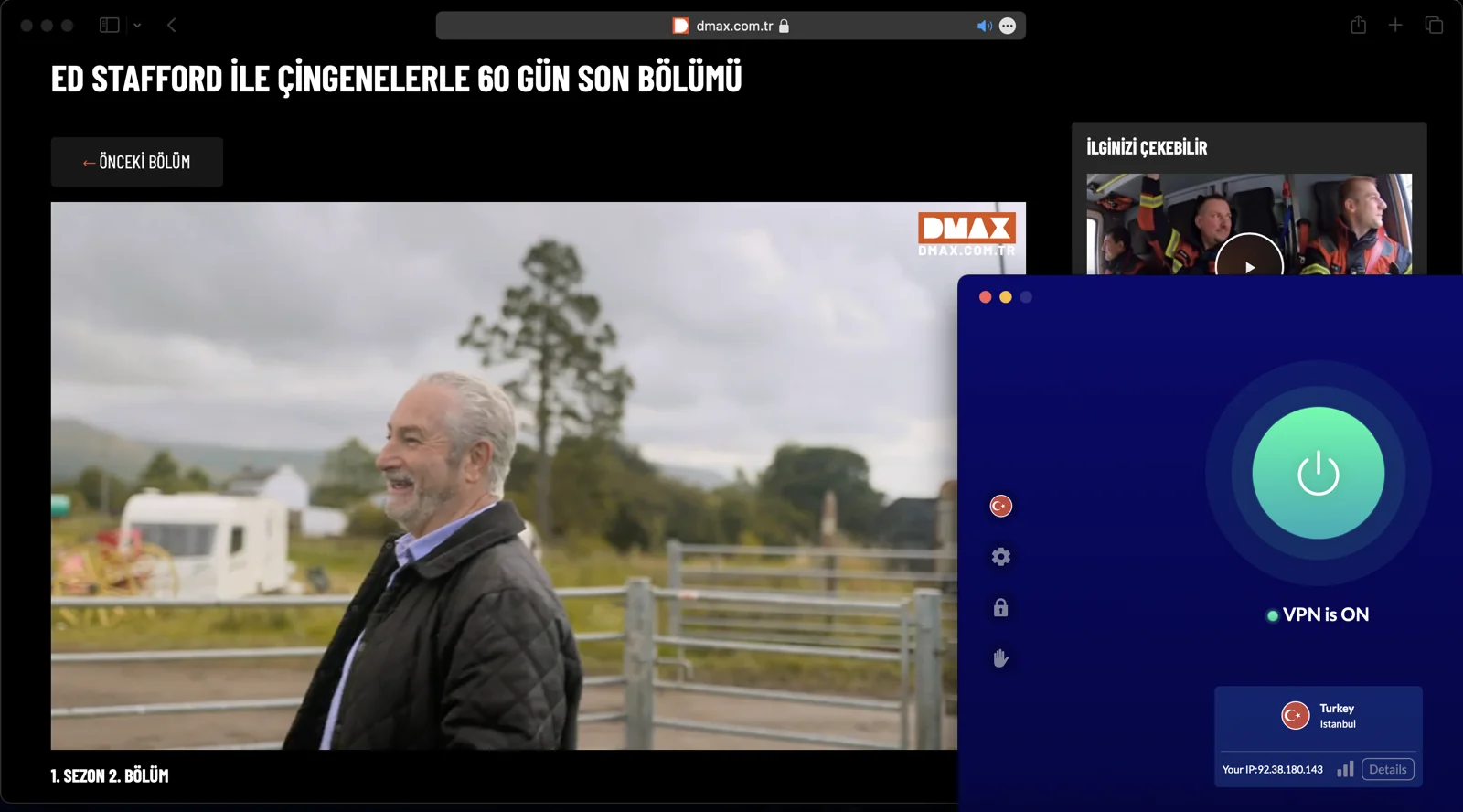 VeePN, Türkiye sunucuları bulunan ve DMAX ile uyumlu çalışan 2. alternatif önerim.