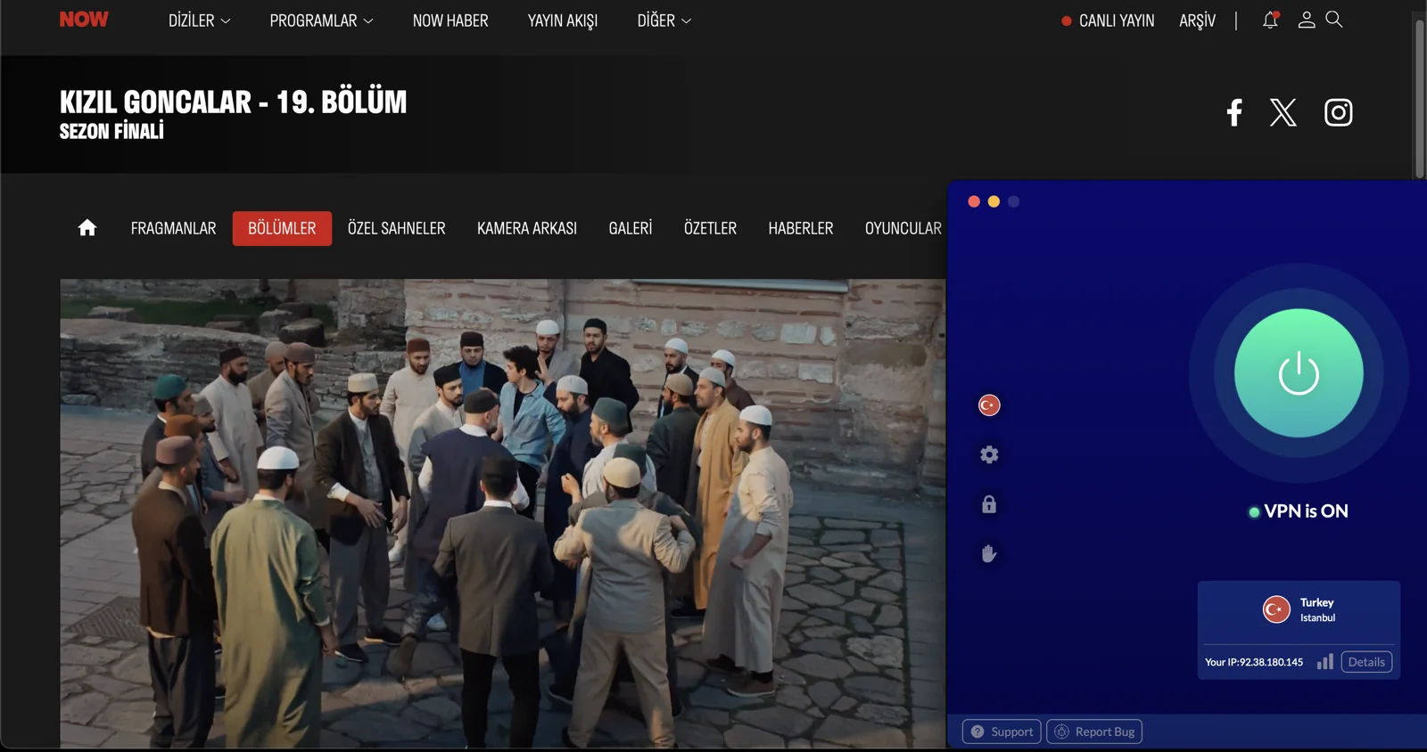 NOW TV'yi yurt dışından izlemek isteyenlere önereceğim son alternatif ise VeePN.