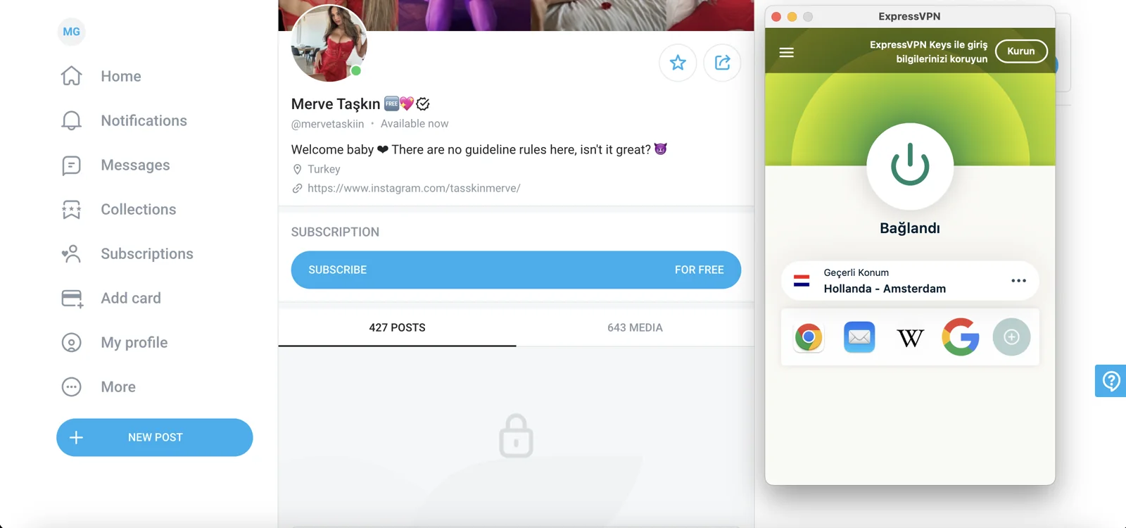 Türkiye'den OnlyFans'a engelsiz giriş erişim için kullanabileceğin bir seçenek ise yüksek performans sunan ExpressVPN.
