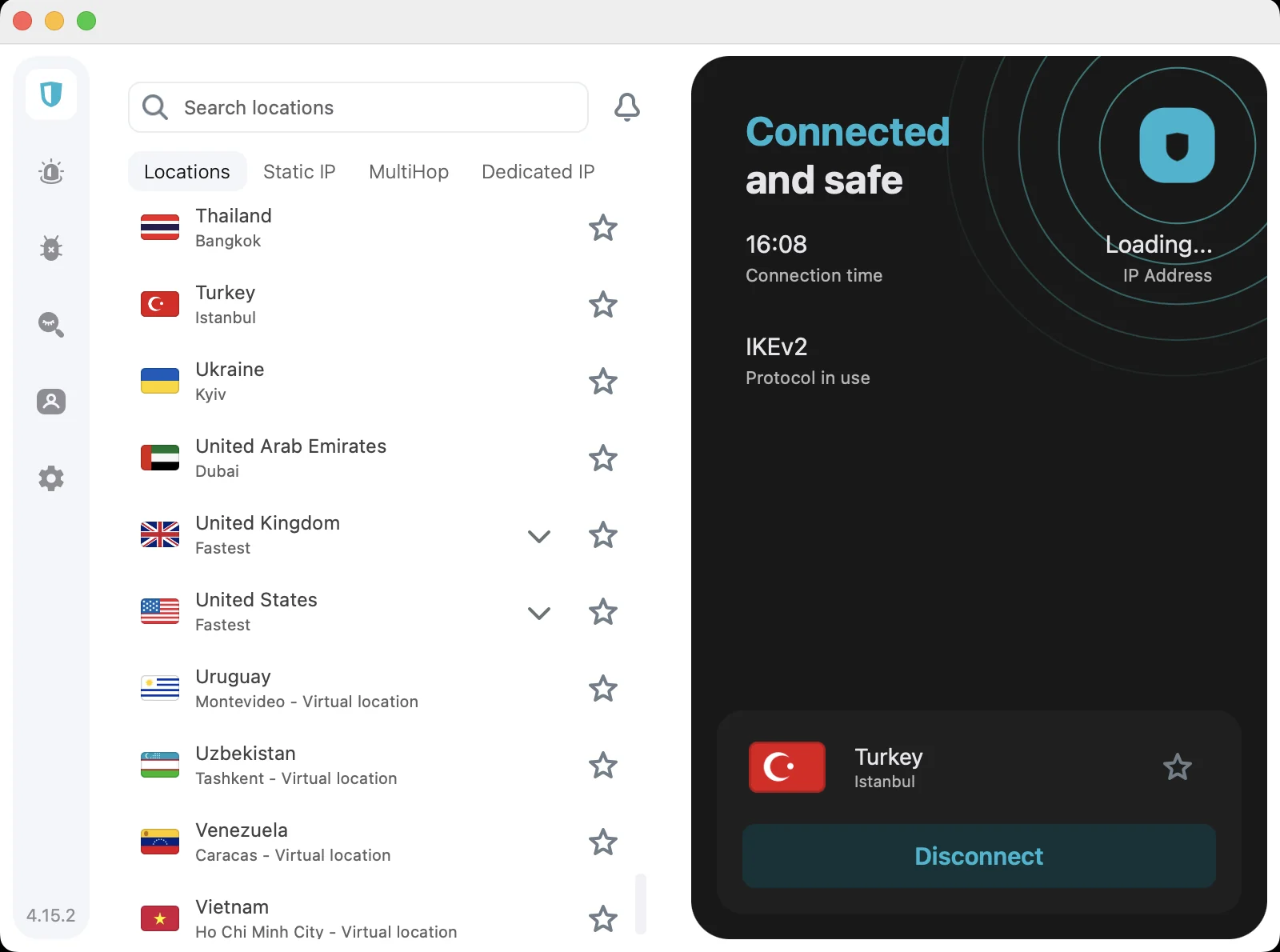 Surfshark Türkiye sunucularına bağlanarak IP adresini bir Türkiye IP'si ile değiştirebilirsin.